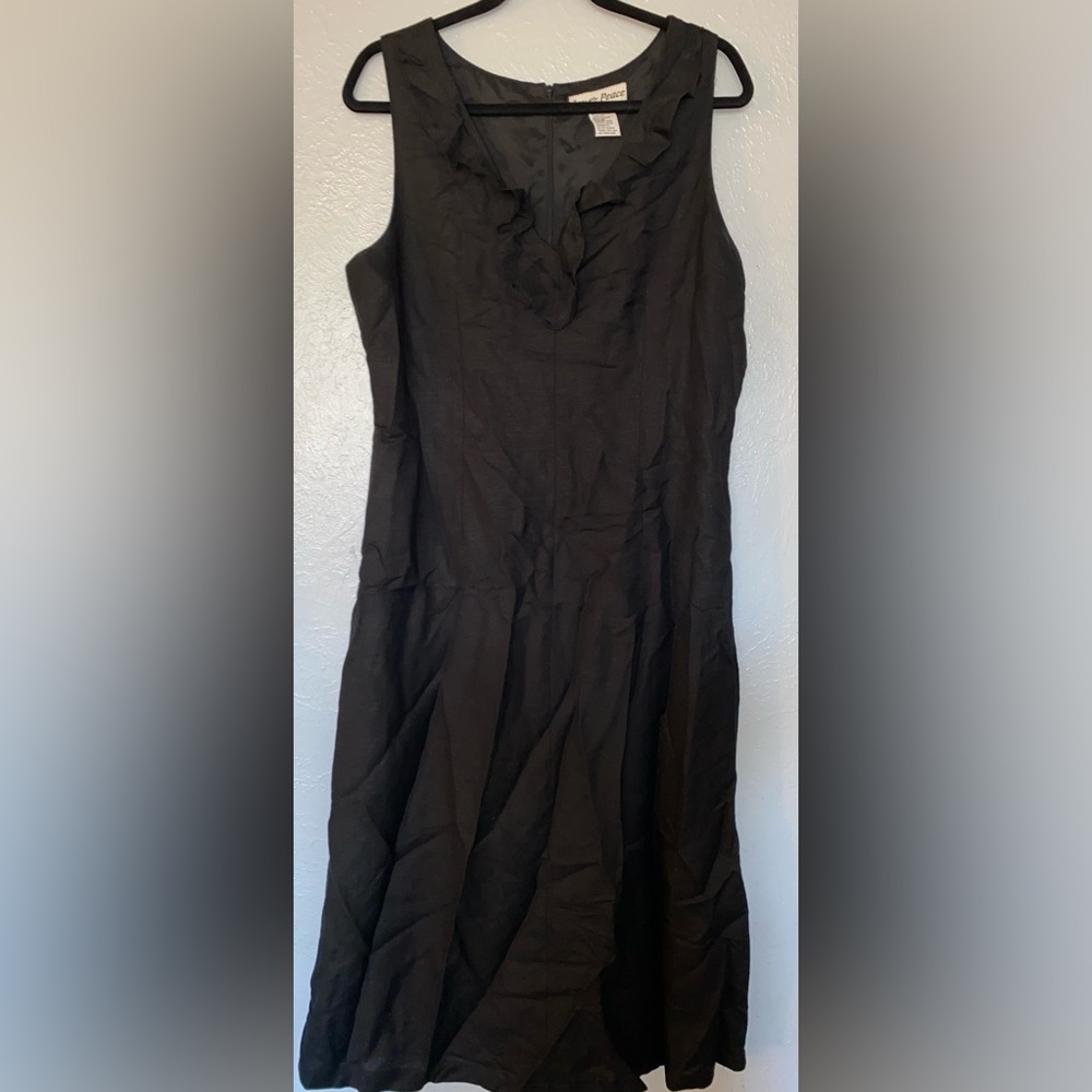 Speechless Charcoal Ruffled Dress